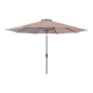 Parasol inclinable avec manivelle toile taupe ø300 cm Parasol inclinable avec manivelle toile taupe ø300 cm