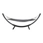 Hamac sur support bois en coton gris 320x120x120 cm Hamac sur support bois en coton gris 320x120x120 cm