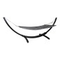 Hamac sur support bois en coton gris 320x120x120 cm