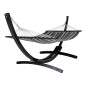 Hamac sur support bois en coton gris 320x120x120 cm Hamac sur support bois en coton gris 320x120x120 cm