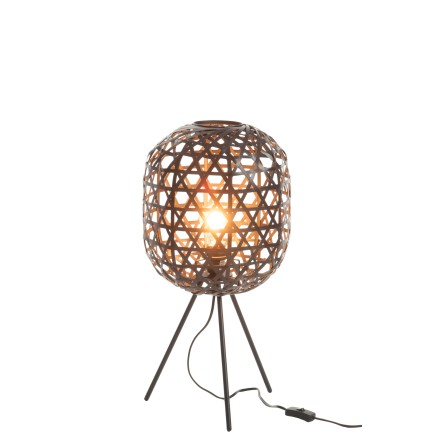 Lampada treppiede in legno nero 29x29x59.5 cm
