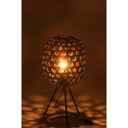 Lampada treppiede in legno nero 29x29x59.5 cm