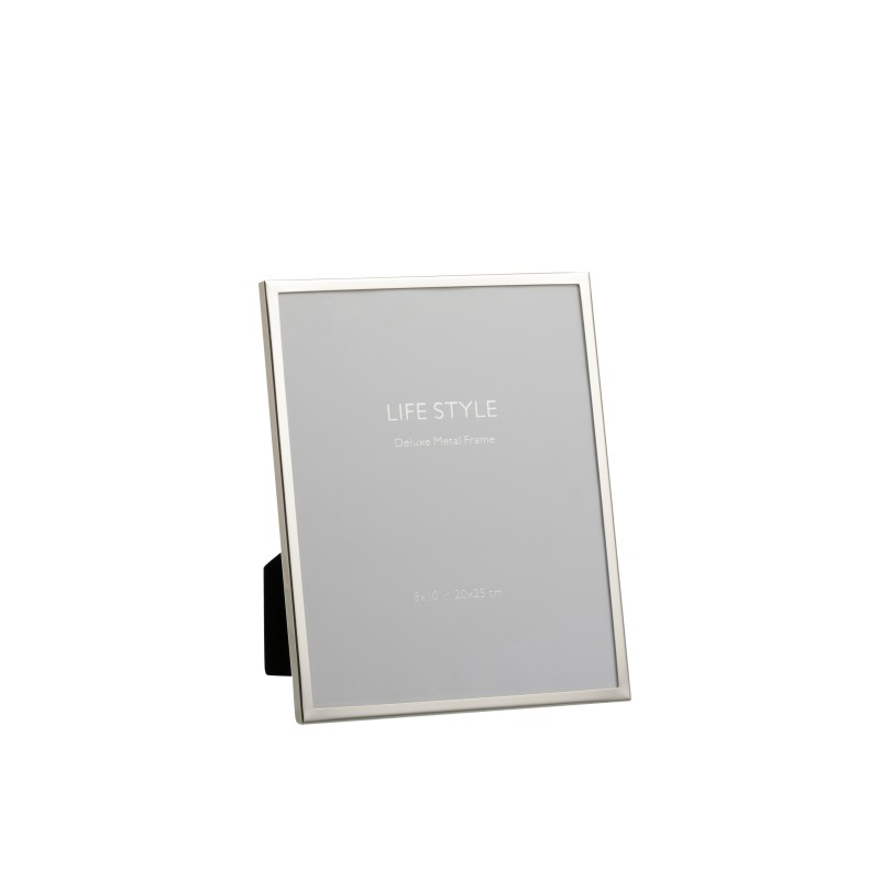 Moldura para fotos 20x25 cm em metal prateado 21x26x1 cm Moldura para fotos 20x25 cm em metal prateado 21x26x1 cm