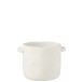 Vaso da fiori in cemento bianco 24x20x17cm