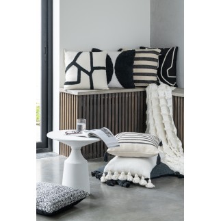 Cuscino rettangolare in cotone bianco 59x38x15 cm - Cuscino per esterni