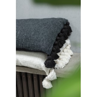 Cuscino rettangolare in cotone bianco 59x38x15 cm - Cuscino per esterni
