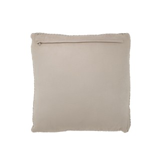 Cojín cuadrado de cuero gris 45x45x7 cm