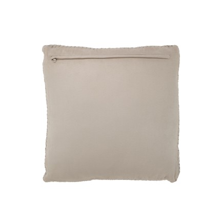 Cojín cuadrado de cuero gris 45x45x7 cm