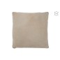 Cuscino quadrato in pelle grigia 45x45x7 cm Cuscino quadrato in pelle grigia 45x45x7 cm