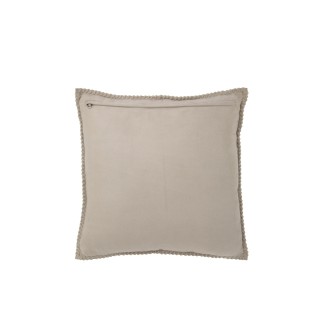 Cojín cuadrado de cuero gris 45x45x8 cm