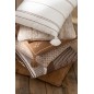 Cuscino quadrato in pelle marrone 45x45x7 cm Cuscino quadrato in pelle marrone 45x45x7 cm