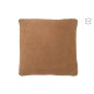 Cuscino quadrato in pelle marrone 45x45x7 cm Cuscino quadrato in pelle marrone 45x45x7 cm