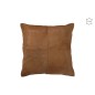 Cuscino quadrato in pelle marrone 45x45x8 cm Cuscino quadrato in pelle marrone 45x45x8 cm