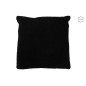 Cuscino quadrato in pelle nera 45x45x7 cm Cuscino quadrato in pelle nera 45x45x7 cm
