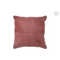 Cuscino in pelle rossa con nappe 45x45x8 cm Cuscino in pelle rossa con nappe 45x45x8 cm