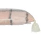 Cuscino quadrato in tessuto beige e rosa 45x45x5cm Cuscino quadrato in tessuto beige e rosa 45x45x5cm
