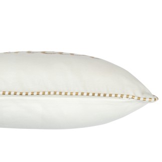 Cojín rectangular de tela blanca 30 x 45 x 3,5 cm