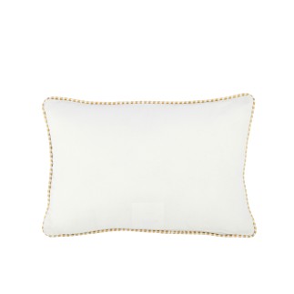 Cojín rectangular de tela blanca 30 x 45 x 3,5 cm