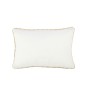 Cojín rectangular de tela blanca 30 x 45 x 3,5 cm