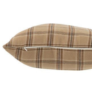 Cuscino quadrato in tessuto marrone 45x45x14 cm