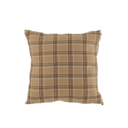 Cuscino quadrato in tessuto marrone 45x45x14 cm