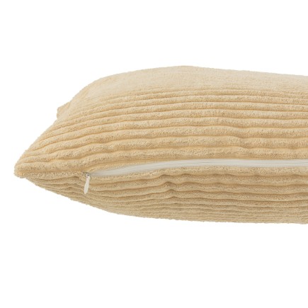 Cojín cuadrado de tela beige 45 x 45 x 14 cm