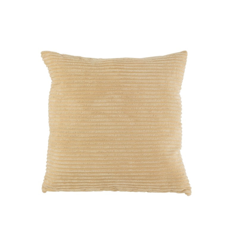 Cuscino quadrato in tessuto beige 45x45x14 cm Cuscino quadrato in tessuto beige 45x45x14 cm