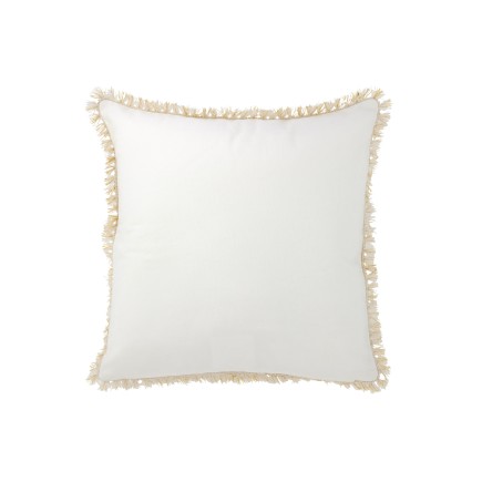 Cuscino quadrato in tessuto bianco 45x45x3,75 cm