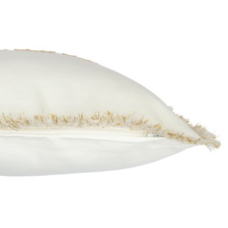 Cuscino quadrato in tessuto bianco 45x45x3,75 cm
