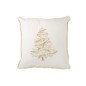 Almofada quadrada em tecido branco 45x45x3,75 cm Almofada quadrada em tecido branco 45x45x3,75 cm