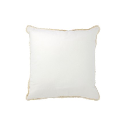 Coussin carré en textile blanc 45x45x3.75 cm