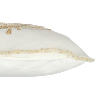 Cuscino quadrato in tessuto bianco 45x45x3,75 cm