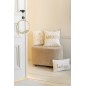 Cuscino quadrato in tessuto bianco 45x45x3,75 cm Cuscino quadrato in tessuto bianco 45x45x3,75 cm