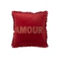Cuscino quadrato in tessuto rosso 45x45x3,75 cm Cuscino quadrato in tessuto rosso 45x45x3,75 cm