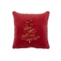 Almofada quadrada em tecido vermelho 45x45x3,75 cm Almofada quadrada em tecido vermelho 45x45x3,75 cm