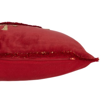 Cuscino quadrato in tessuto rosso 45x45x3,75 cm