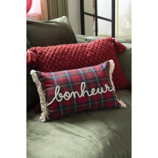 Coussin rectangulaire en textile multicouleur 30x45x3.5 cm