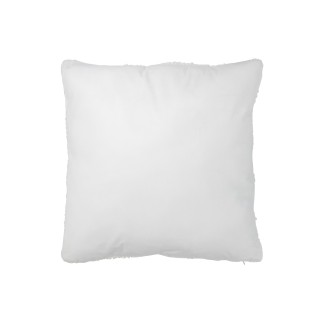 Coussin carré en textile blanc 45x45x10 cm
