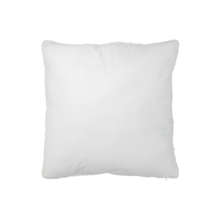 Coussin carré en textile blanc 45x45x10 cm