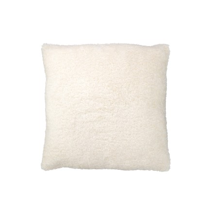 Coussin carré en textile blanc 45x45x10 cm