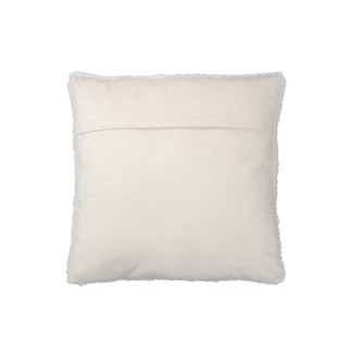 Coussin carré en textile blanc 45x45x10 cm