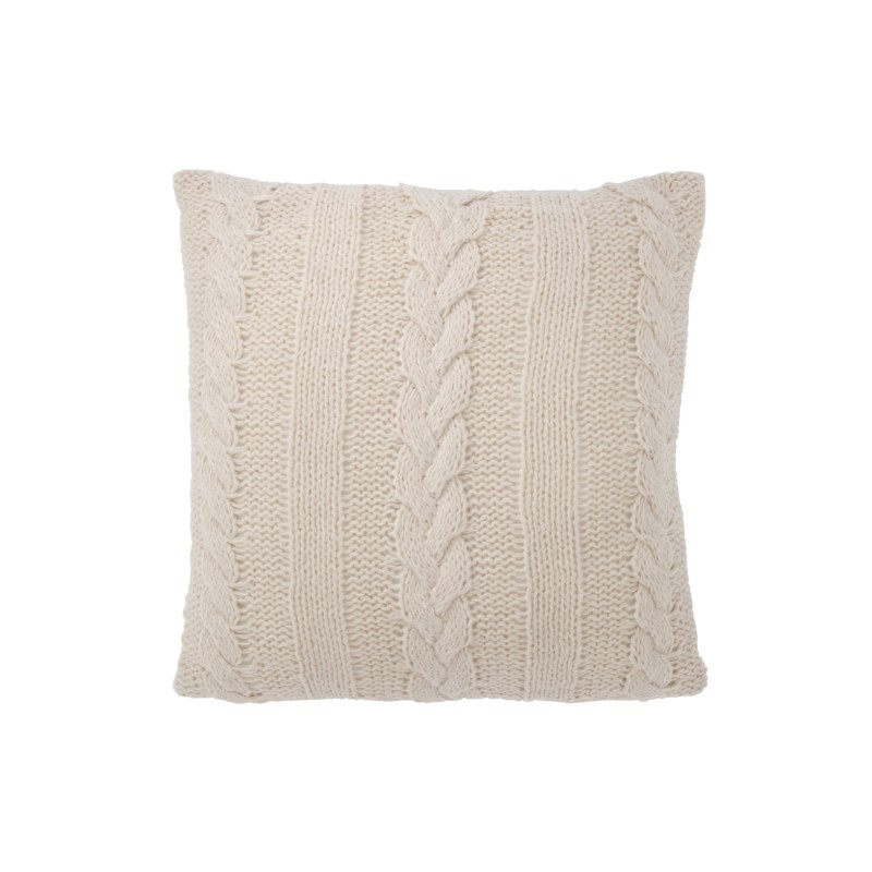 Cuscino quadrato in tessuto beige 45x45x10 cm Cuscino quadrato in tessuto beige 45x45x10 cm