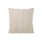Cuscino quadrato in tessuto beige 45x45x10 cm Cuscino quadrato in tessuto beige 45x45x10 cm