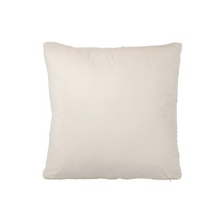 Coussin carré en textile beige 45x45x10 cm
