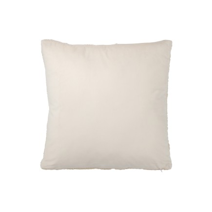 Coussin carré en textile beige 45x45x10 cm