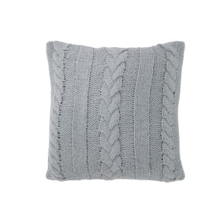 Coussin carré en textile gris 45x45x10 cm
