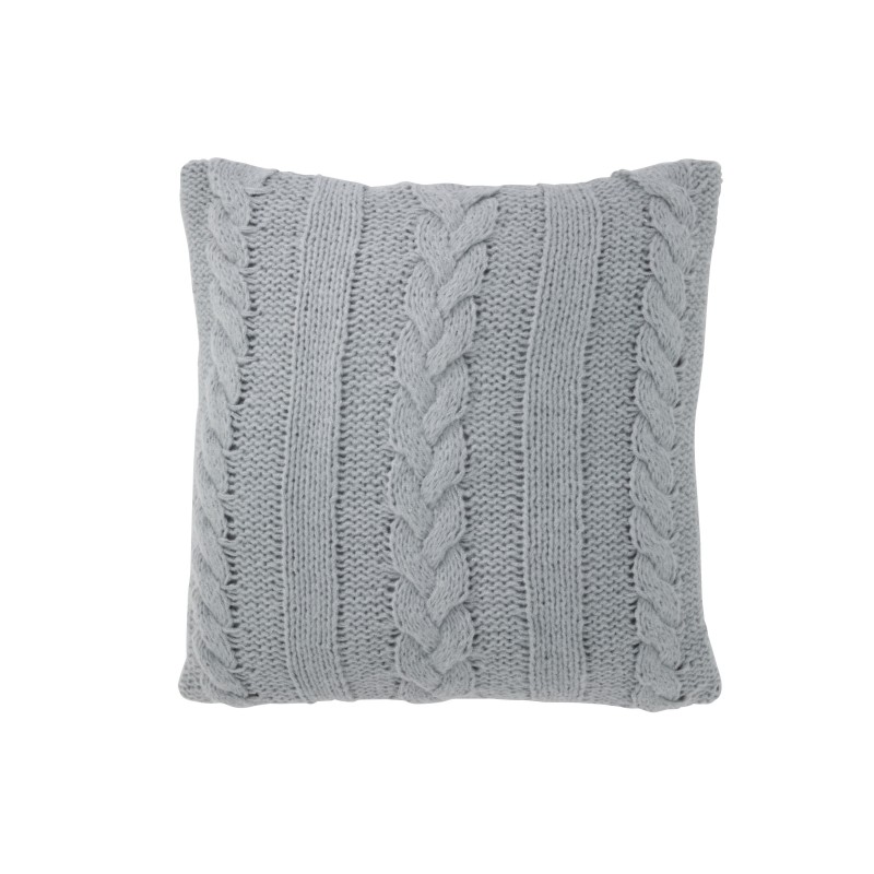 Cuscino quadrato in tessuto grigio 45x45x10 cm Cuscino quadrato in tessuto grigio 45x45x10 cm