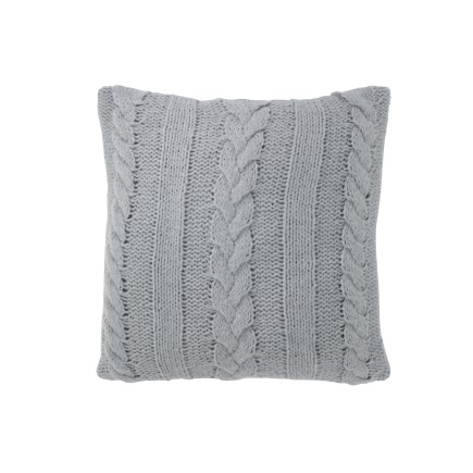 Coussin carré en textile gris 45x45x10 cm