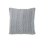 Cuscino quadrato in tessuto grigio 45x45x10 cm Cuscino quadrato in tessuto grigio 45x45x10 cm