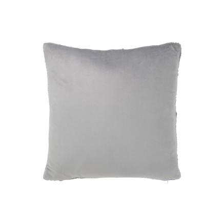 Coussin carré en textile gris 45x45x10 cm